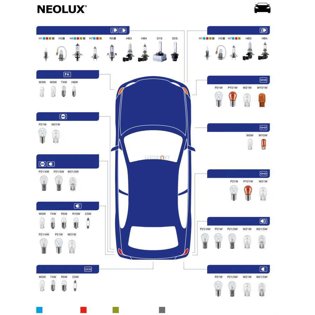 Lampadina H7 Neolux N499 - Standard 55 W 12 V PX26d - Pneuservice