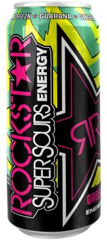 Rockstar Supersours Energy Green Apple 500ml Koffein&Taurinhaltiges Erfrischungs