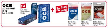 OCB Blau Gummi Aktion 28 tlg.(OCB Blau Gummi 25x90306)GRATIS ZUGABE(OCB Slim Fil