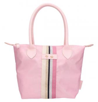 Depesche - Trend LOVE Handtasche mit Streifen, rosa Bag Shopping ca. 22x30cm