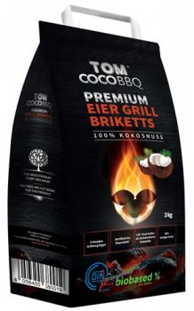 TOM CocoBBQ Eier-Grillbriketts 100% Kokosnuss 3kg