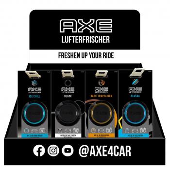 AXE E GEL CAN Air Freshener/Lufterfrischer Ice Chill, Black, Dark Temptation,Afr