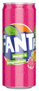 Fanta MANGO DRAGONFRUIT 330ml (DPG Einwegpfand/Pfanddose) im 24er Tray