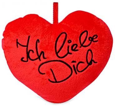 Herzkissen Plüsch " Ich liebe Dich", ca. 24 cm