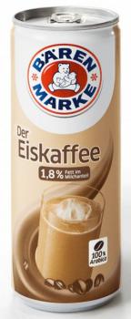 Bärenmarke H-Eiskaffee 1,8% 250ml Dose Pfandfrei im 24er Tray