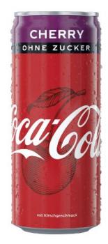 Coca Cola CHERRY Zero 330ml (DPG Einwegpfand) im 24er Tray