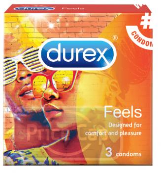 Durex Kondome FEELS/Gefühlsecht U2332150ltradünn Naturkautschuklatex 3er Packung
