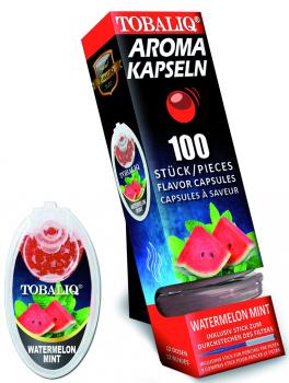 WATERMELON MINT Aromakapseln Tobaliq Packung mit 100 Kapseln für Zigaretten, Zig