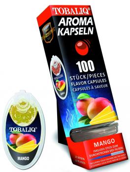 MANGO Aromakapseln Tobaliq Packung mit 100 Kapseln für Zigaretten, Zigarillos un