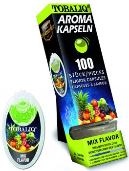 MIX FLAVOR Aromakapseln Tobaliq Packung mit 100 Kapseln für Zigaretten, Zigarill