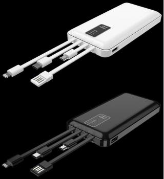 M2 TECH Powerbank Lightning, Type-C, Micro 2xEingang 4xAusgang 10000mAh 2.0A max