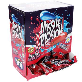 Fini MISSILE XPLOSION Bubble Gum/Kaugummi länglich flüssige füllung zungenfärben