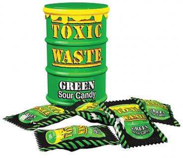 Toxic Waste Drum Green extrasaure Bonbons mit Frucht-Geschmack sortiert 42g 12er