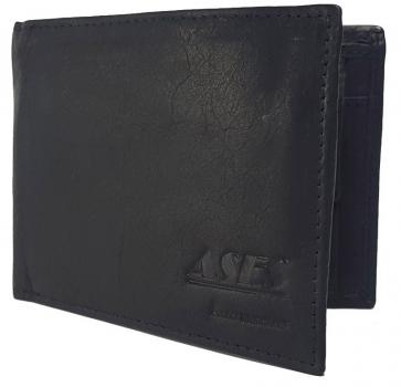 Geldbörse Portemonnaie Echt 100% Leder SCHWARZ 11,5x8,5cm