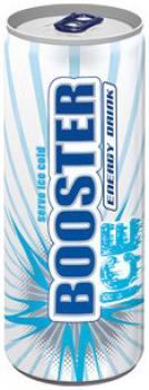 Booster Energy Drink ICE FRESH 330ml(Weiss-Blau)"Pfanddose" im 24er Tray