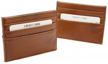 Geldbörse mit Platz für bis zu 6 Kreditkarten, im Querformat, in braun 12er T-Ds