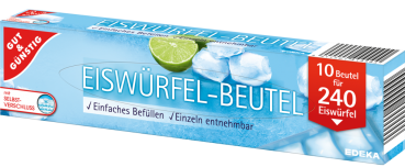 Eiswürfelbeutel mit Selbstverschluss 10 Beutel für 240 Eiskugeln