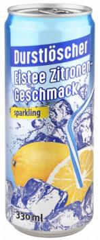 Durstlöscher Eistee Zitrone mit Kohlensäure  330ml DPG Pfanddose im 24er Tray