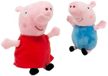 Plüsch PEPPA PIG ca. 20 cm "Classic" 2/s Peppa und George