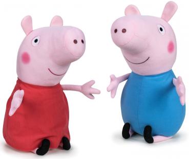 Plüsch Nylex PEPPA PIG ca. 20 cm "Classic" 2/s Peppa und George