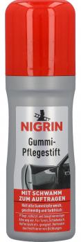 NIGRIN Gummi-Pflege Stift mit Schwamm zum Auftragen 75ml