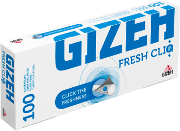 GIZEH Fresh CLIQ 100er mit Spearmint-Klick Zigaretten-Hülsen 5er Pack