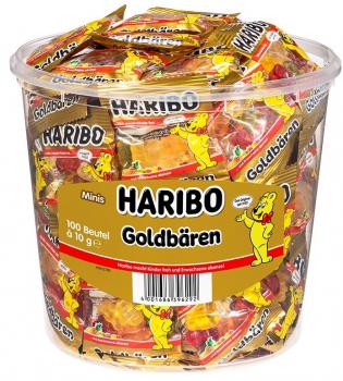 Haribo Goldbären Minis in 100er Rundbox 980g