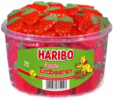 Haribo Riesen Erdbeeren in 150er Rundbox