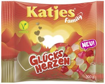 Katjes Family 300g Glücksherzen Erdbeerliebe (16x 300g)