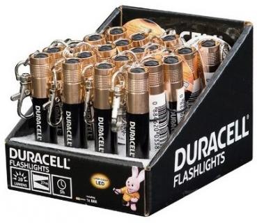 Duracell LED Flashlights Taschenlampe Super Clear im Aluminium Gehäuse mit Karab