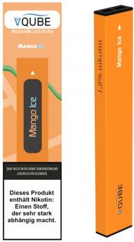 VQube E-Shisha ToGo MANGO ICE 1,3ml Liquid mit Hybrid-Nikotin 18mg/ml ca. 350 Zü