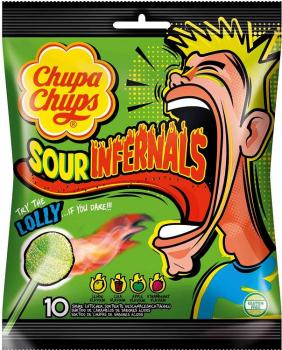 Chupa Chups Lutscher Sour Infernal 108g 10er