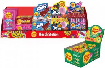 Chupa Chups Nasch-Station 7/s im T-Dsp. (Cotton Bubble Gum, Babol Cola-Lemon/Tut