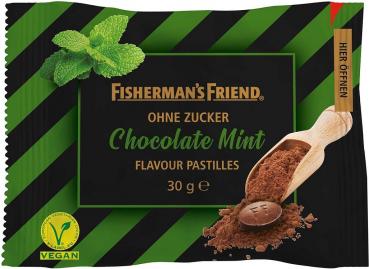 Fishermans Friend Chocolate Mint ohne Zucker 30g im 20er Dsp.