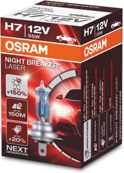 Osram H7 12V - NIGHT BREAKER® LASER +150% 55W PX26d Next Generation