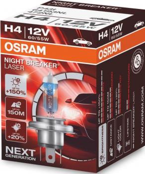 Osram H4 12V - NIGHT BREAKER® LASER +150% 60/55W P43T Next Generation