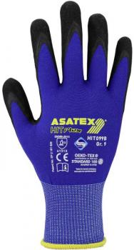 Hit-Flex Plus Feinstrick Handschuh Farbe BLAU mit Nitril-Mikroschaum Beschichtun