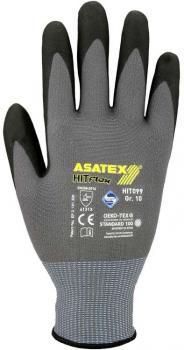 Hit-Flex Plus Feinstrick Handschuh Farbe GRAU mit Nitril-Mikroschaum Beschichtun