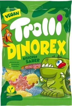 Trolli Dino Rex Fruchtgummi "Bisschen Sauer" Vegan in 200g Beutel