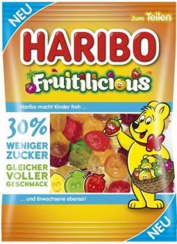 Haribo Fruitilicious mit 30% weniger Zucker 160g