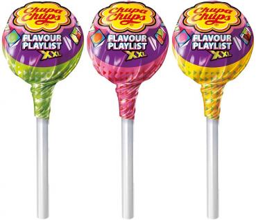 Chupa Chups Flavour Playlist XXL Lutscher mit Kaugummi-Kern im 25er T-Dsp.