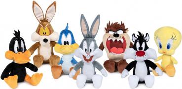 Looney Tunes Plüsch Mix sitzend 7/s ca. 20cm (3xBugs Bunny, 1xSylvester, 1xCoyot