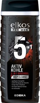 Elkos MEN Duschgel mit Aktivkohle 300ml