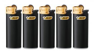 BIC Reibrad Mini J25 Schwarz mit Goldkappe