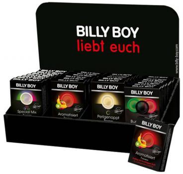 Billy Boy Kondome Bunte Vielfalt+Perlengepoopt+Aromatisiert+Special Mix Tray mit