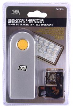 Arbeitslampe 15 + 1 LED Drehbar