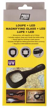 Lupe mit eingebauten LED Lampen inkl. Batterie