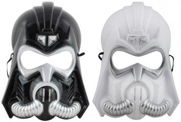 Galaxy Wars Weltraum Maske Kunsstoff 2-farbig sort. ca.22x16,5cm in Dsp.