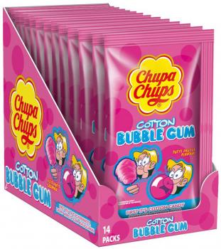 Chupa Chups Kaugummi/Zuckerwatte Cotton Tutti Frutti Geschmack im 14er Dsp.