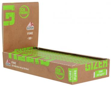 Gizeh Pure Fine Grün 25 Heftchen a50 Blatt 35,8x68mm